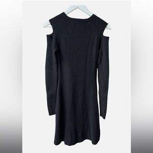 Theory ribbed black mini dress